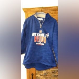 Woman’s Majestic Cubs Post Season 1/4 Zip Sweatshirt